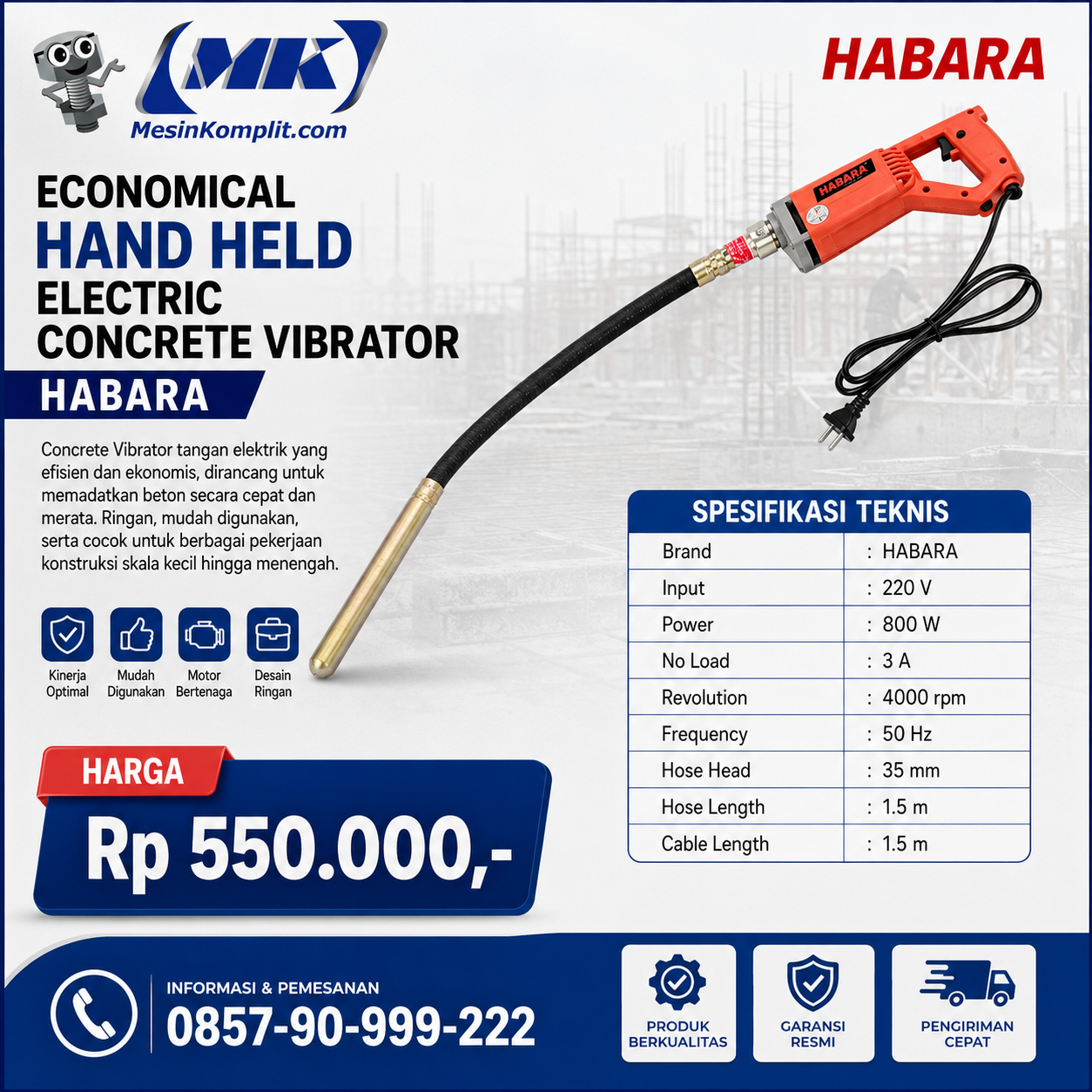 Vibrator Listrik Portable...